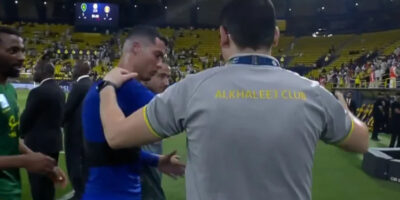 Роналдо ги изгуби нервите, турна маж од противничкиот тим кој сакаше да се слика по натпреварот