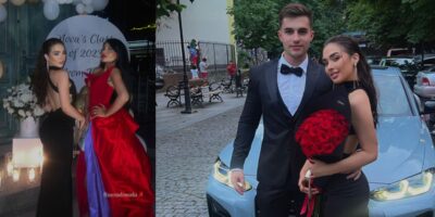 Партнерот и подари букет црвени рози: Мартија Станојковиќ славеше матура
