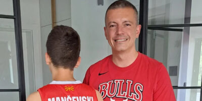 Синот на поранешниот министер Дамјан Манчевски заигра кошарка за јуниорската репрезентација на Македонија