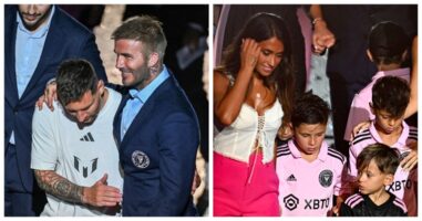 Бекамови ги пречекаа Меси и Антонела во Мајами