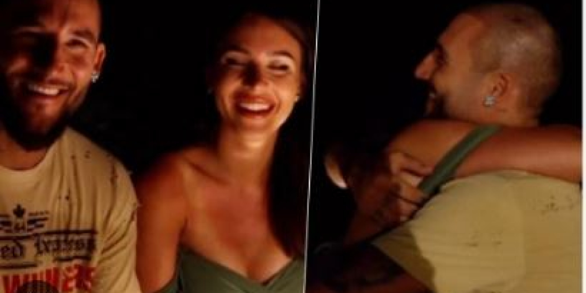 (Видеo) Со огномет Немања Гудељ ја побара за жена Анастасија Ражнатовиќ