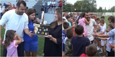 (Видео) Пандев славеше 40. роденден во Струмица со фудбалерите од клубот Берера: Спектакуларен пречек и торта со неговото презиме