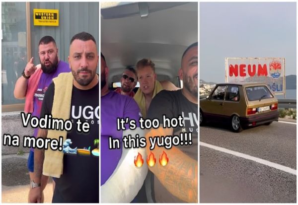 (Видео) Американец со тројца Босанци оди на море додека растура „Кад замиришу јорговани“