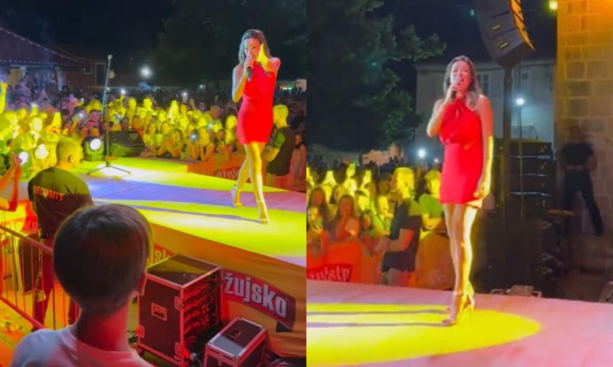 (Видео) Емотивен момент на Северина и синот на нејзиниот концертот во Блато