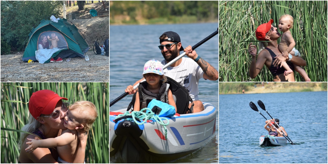 (Галерија) Сара Мејс и Димитар кампуваат на Велешко езеро