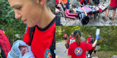 (Фото) Туристка се породи во Национален парк во Хрватска, не знаела дека е бремена