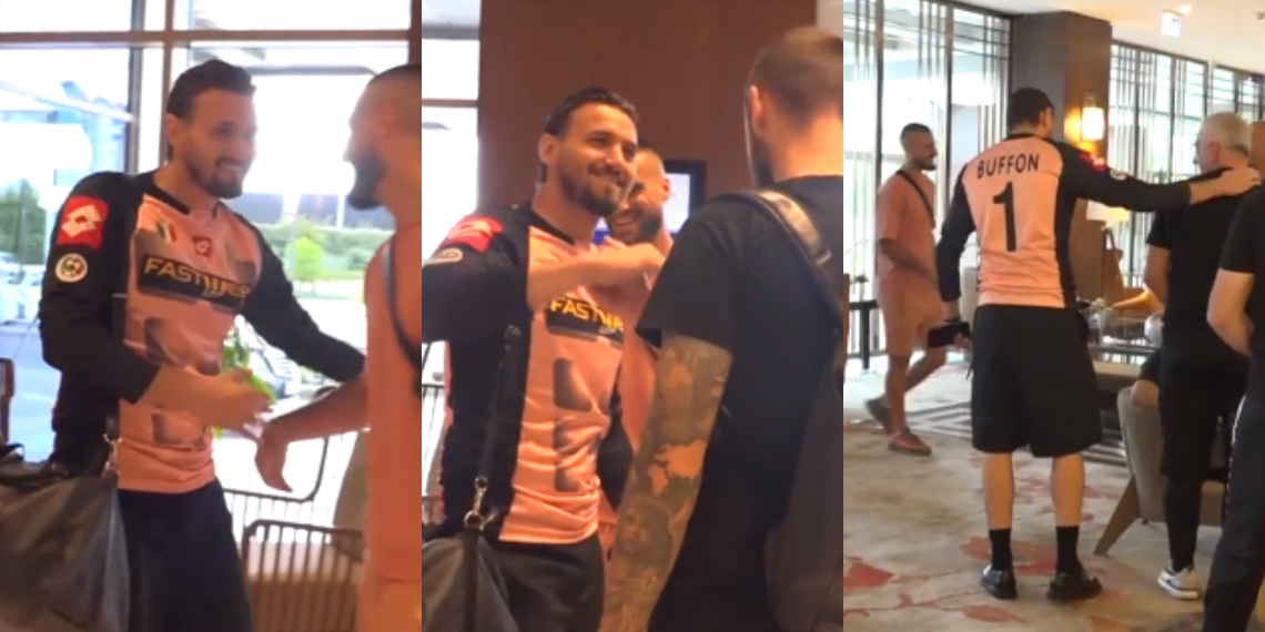 (Видео) Столе во дресот на Буфон на средбата со Милевски