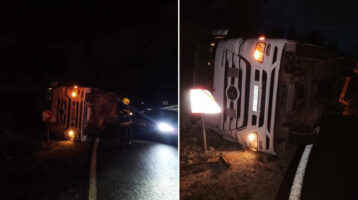 Силно невреме преврте камион во Хрватска, затвворени голем број патишта, удари на ветер и до 140 километри на час