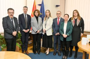 Ангеловска-Бежоска и тимот со високи претставници на ИФЦ: Народната банка се профилира како лидер за поддршка на зелената транзиција