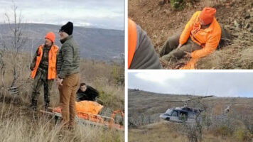 Ловец падна во провалија кај Буковиќ и скрши нога, со хеликоптер на МВР пренесен во болница