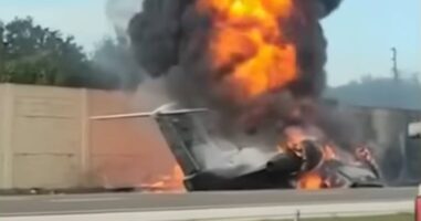 (Видео) Мал авион се урна врз автомобили на пат во Флорида: Има двајца загинати