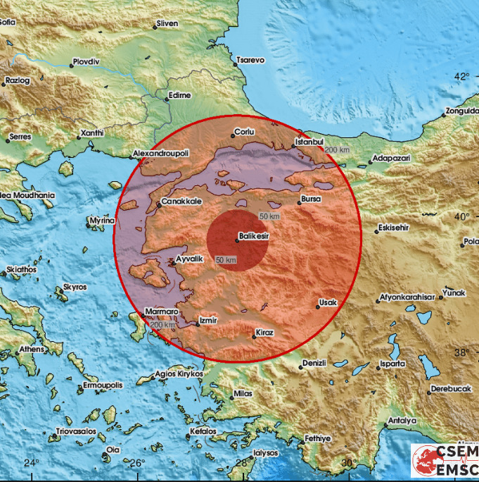 Земјотрес со јачина од 4,8 степени според Рихтеровата скала ја погоди Турција