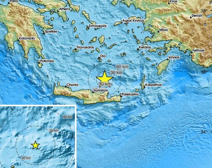 Нов силен земјотрес ја погоди Грција: се стресе на Крит