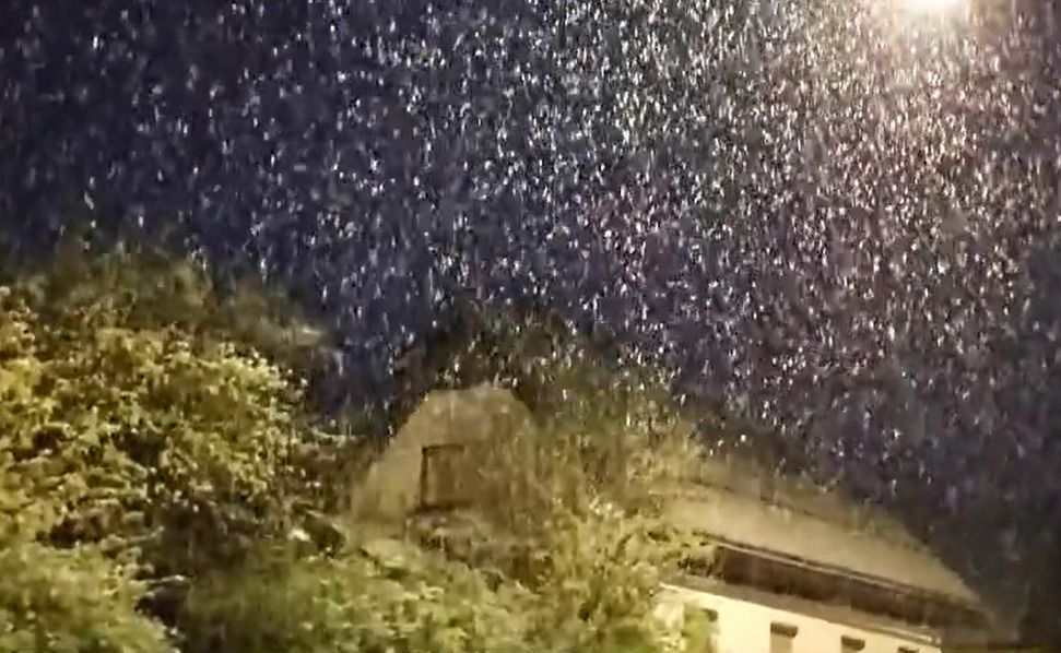 (Видео) Во Хрватска падна снег