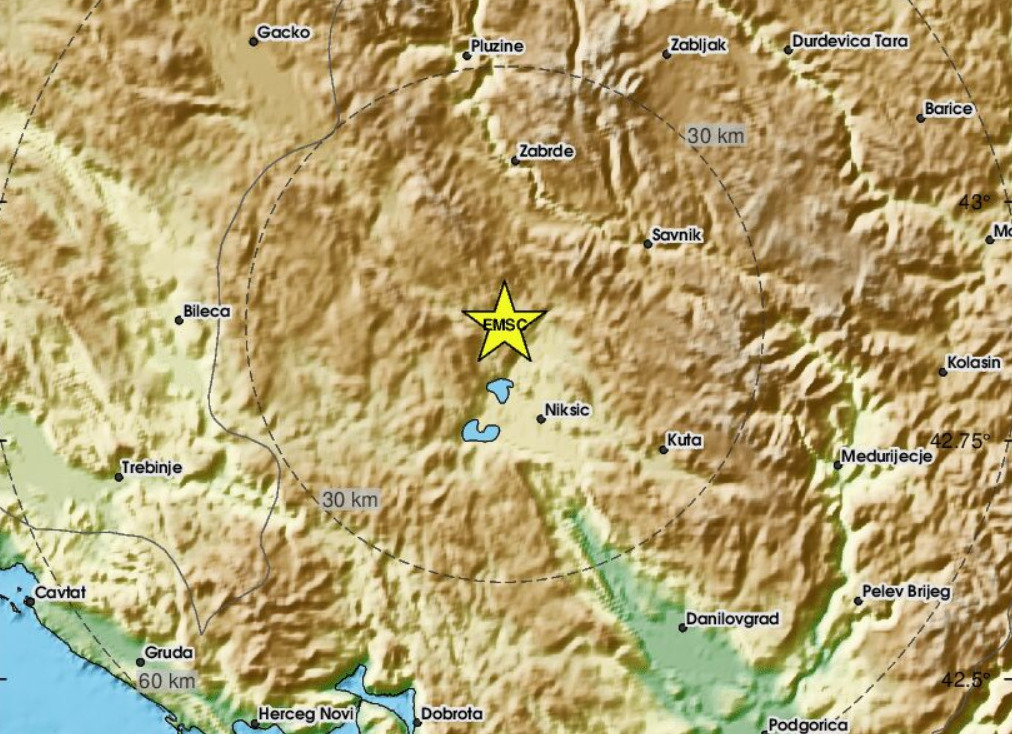Силен земјотрес ја погоди Црна Гора
