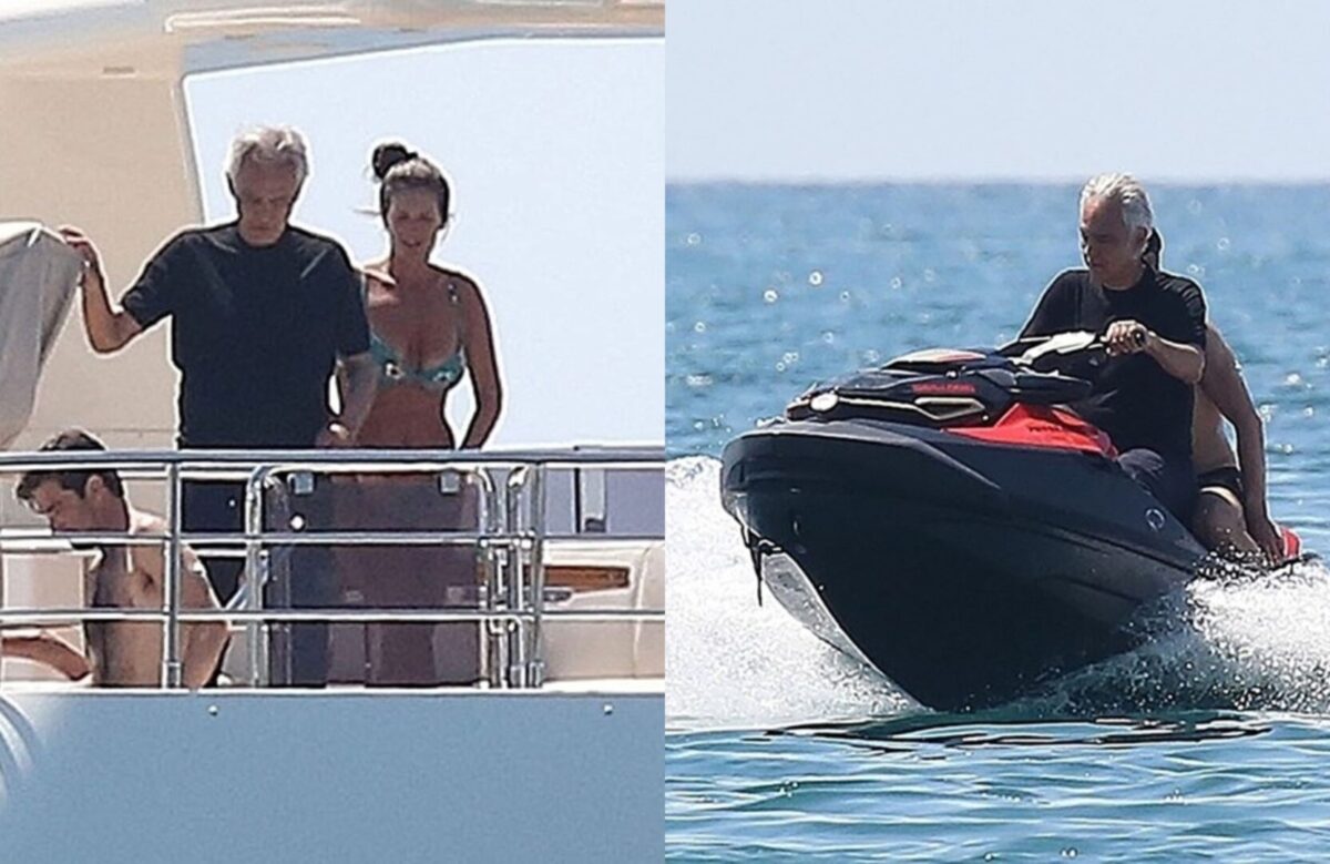 Андреа Бочели снимен на луксузна јахта со сопругата и пријателите