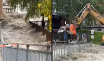 (Видео) Невреме во Швајцарија: три лица затрупани при одрон на карпи