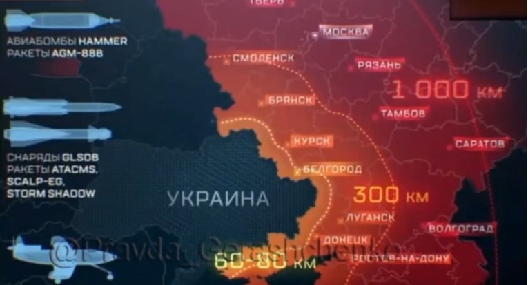 (Видео) Русите објавија мапа: „Еве до каде стигнуваат американски ракети, денес ХИМАРС, утре АТАКМС“