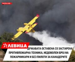 Левица: Државата оставена со застарена противпожарна техника, недоволен број на пожарникари и без пилоти за канадерите