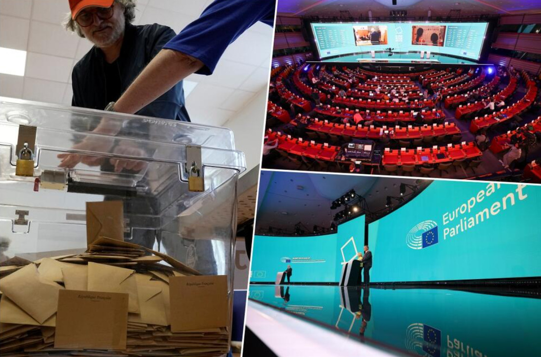 Први проекции на резултатите во Европскиот парламент