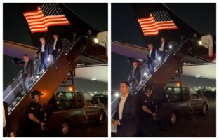 (Видео)Трамп слета во Њу Џерси шест часа по обидот за негов атентат