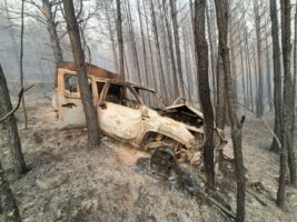 (Видео) Изгоре единственото противпожарно возило на ДПД – Пехчево