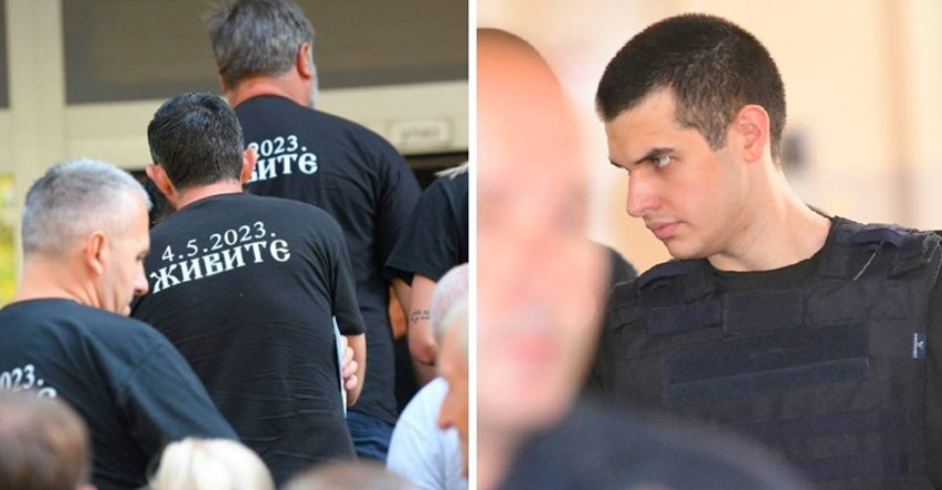 Масовниот убиец од Србија призна вина, семејствата дојдоа на суд облечени во маици со порака