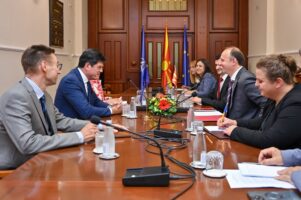 Прва средба на претседателот на Собранието, Гаши со новиот амбасадор на ЕУ Михаилис Рокас