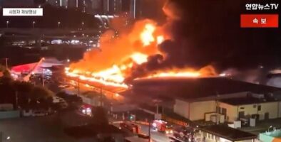 (Видео) Голем пожар во американски воен објект во Јужна Кореја
