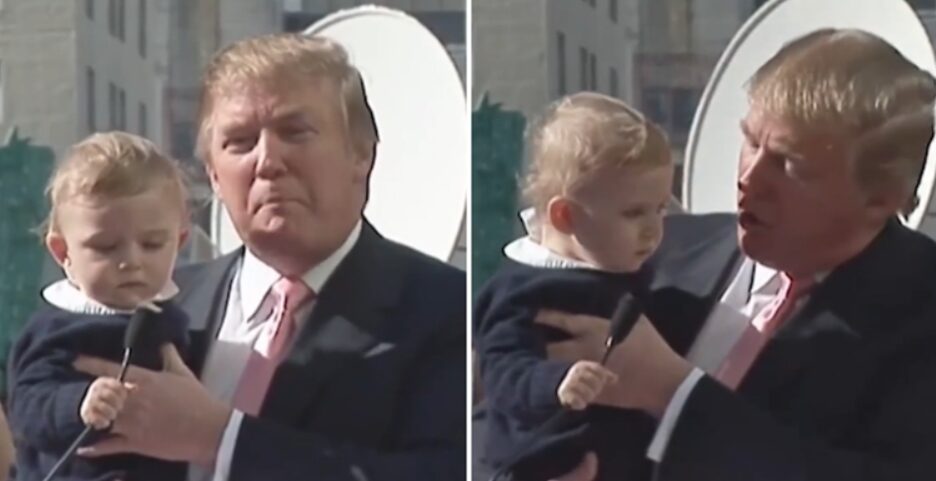 (Видео) Се шири снимка од синот на Трамп, Барон како бебе