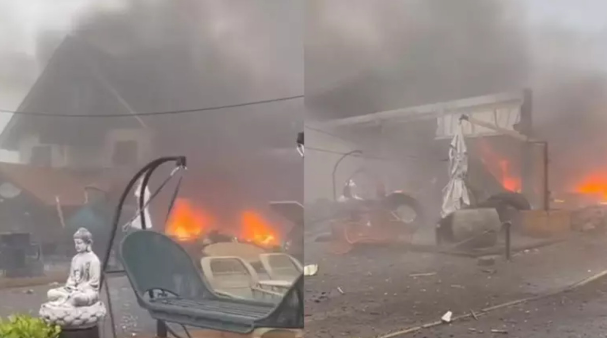 (Видео) Авион се урна врз продавници во туристичко место во Бразил, нема преживеани