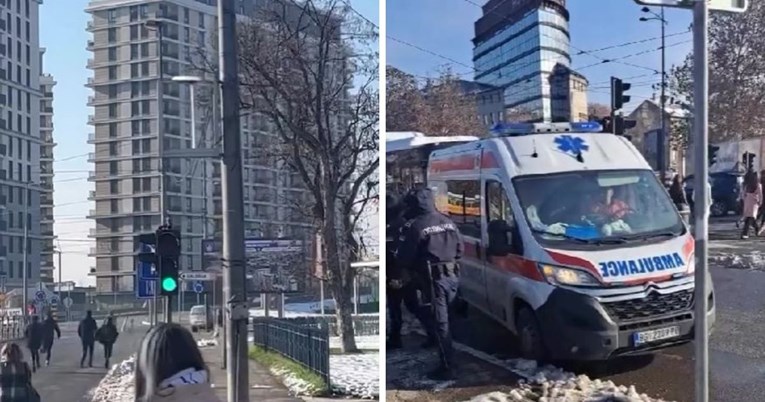 (Видео) Автомобил ја проби блокадата во Белград, удри студент и го носеше на хауба