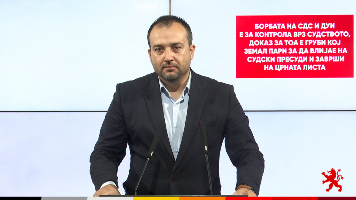 (Видео) Лефков: Артан Груби влијаел врз судски процес и затоа земал пари, неговата и борбата на ДУИ за власт е борба за контрола на судството