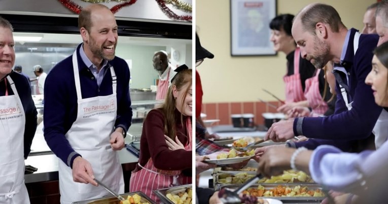 (Видео) Принцот Вилијам им делеше ручек на бездомниците, снимката предизвика многу пофалби