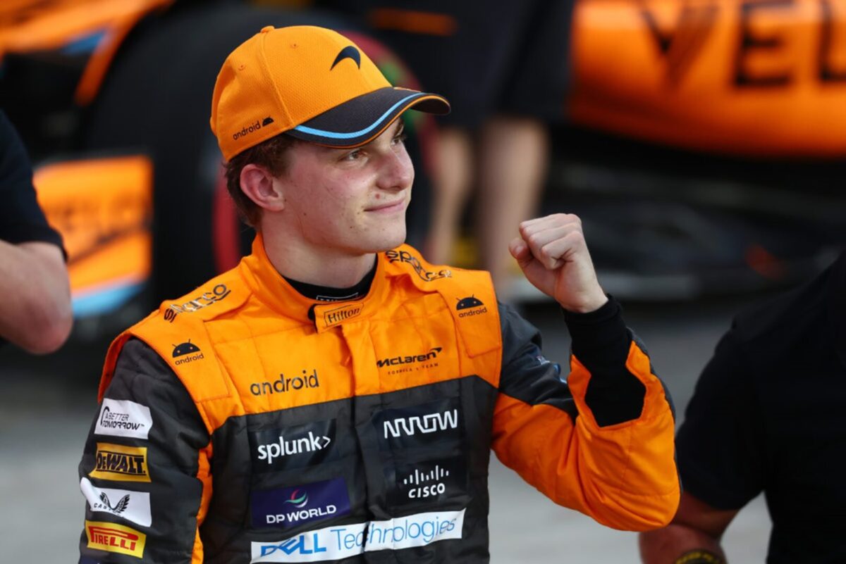 Пјастри во друштво на светските шампиони Шумахер, Хамилтон и Ферстапен