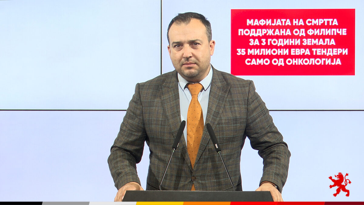 (Видео) Лефков: Мафијата на смртта поддржана од Филипче за три години земала 35 милиони евра тендери само од Онкологија