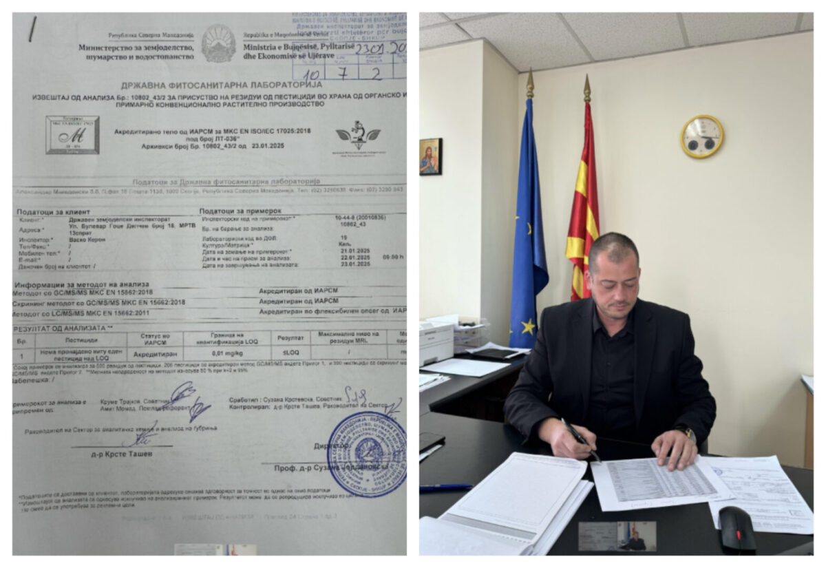 Спорната пратка за Хрватска содржи свеж кељ а не зелка, и во истата нема пестициди, велат од Државниот инспекторат за земјоделство