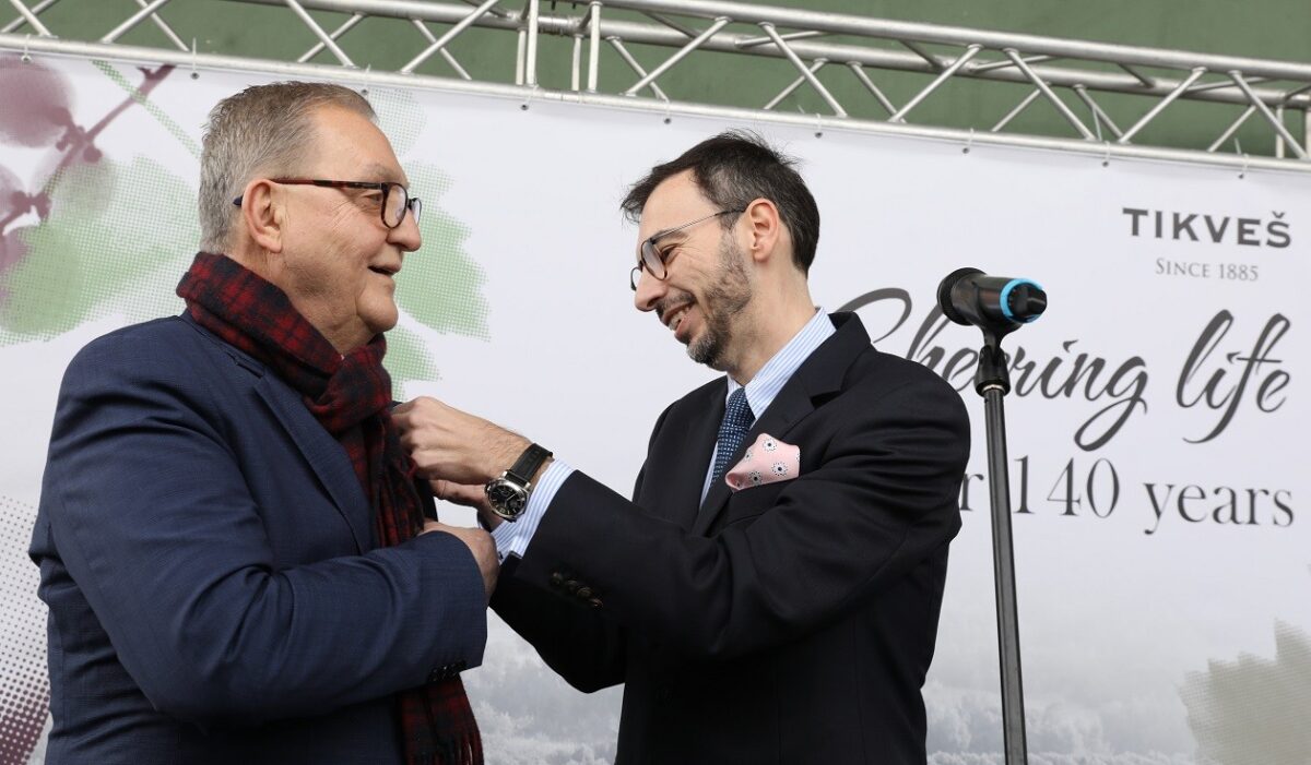 Високо одликување од Италија за Светозар Јаневски на Денот на лозарите и винарите „Св. Трифун“