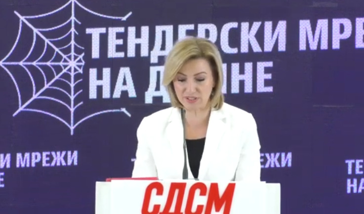 (Видео) Кузеска:  Нов скандал во министерството на Андоновски-жената државен секретар а мажот добива тендери