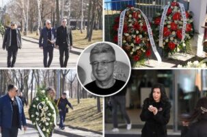 (Видео) Погребан Саша Поповиќ, семејството и колегите го испратија со песна на Звонко Богдан