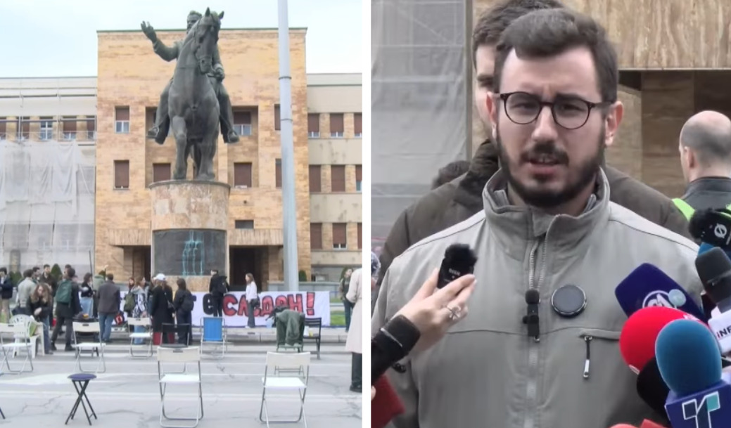 Движењето „Кој е следен“ со столчиња пред Собрание, бара да се објават документите за „Пулс“