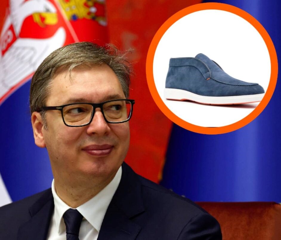 Србите ги коментираат чевлите на Вучиќ од 930 евра: „Ги купи сите бои, за сите села“