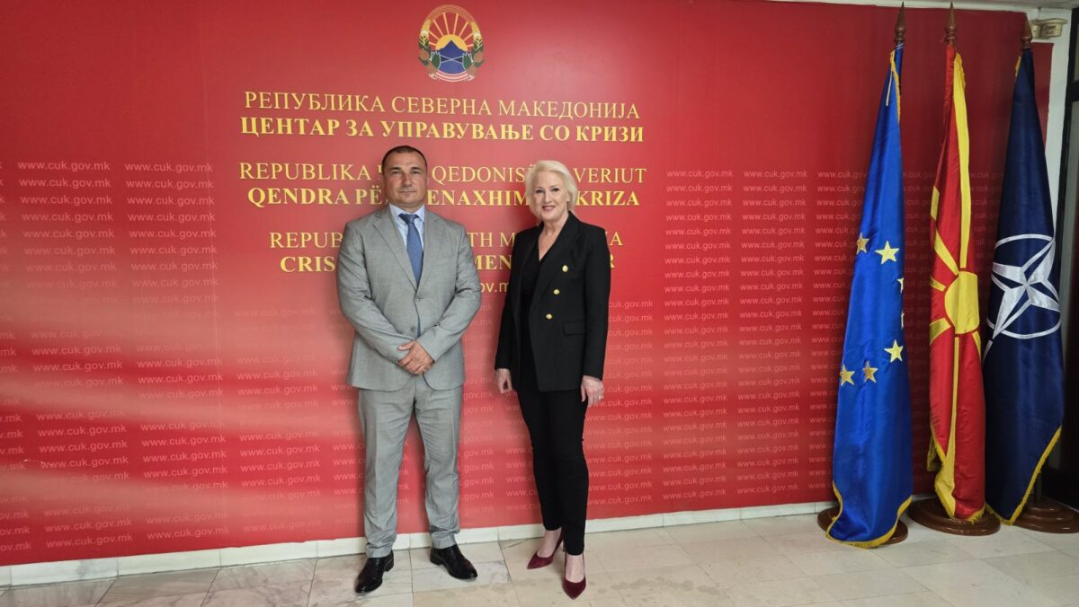 Амбасадорката Агелер го посети Центарот за управување со кризи