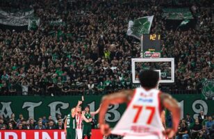 (Видео) Тепачка меѓу навивачите на Олимпијакос и Панатинаикос