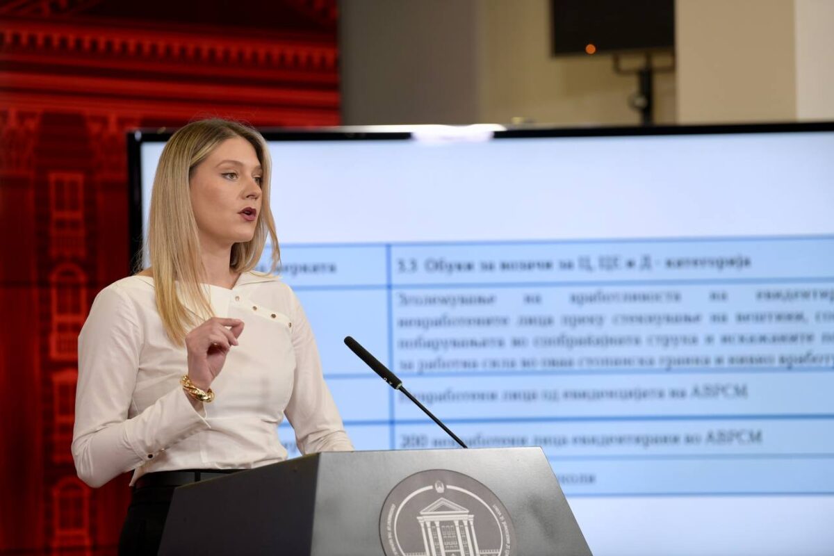 Митева: Обуки за жени и млади до 29 години, во рок од 3 месеци со месечен надомест од 12.000 денари