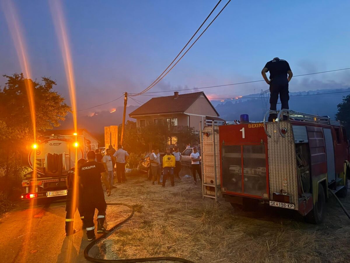 (Фото) Герасимовски: Општина Центар со свои ресурси помага во гасењето на пожарот во Чучер Сандево