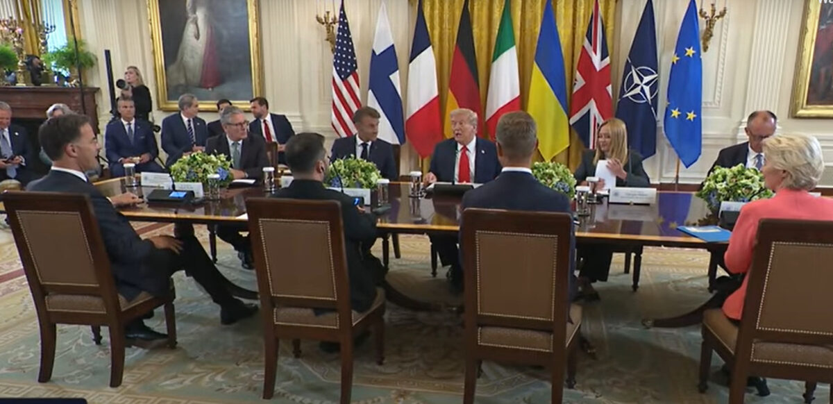 (Видео) Европските лидери и Трамп разговараат за безбедносите гаранции за Украина