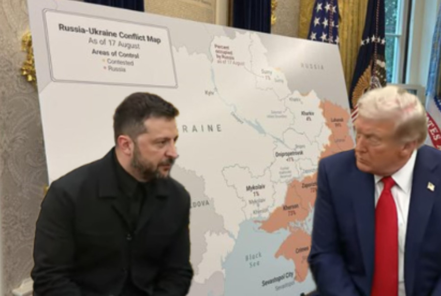 Две карти, две реалности: Зеленски и Трамп гледаат поинаку на фронтот