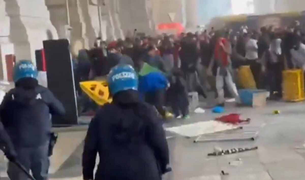 (Видео) Нереди на протест за Газа во Милано, повредени 60 полицајци