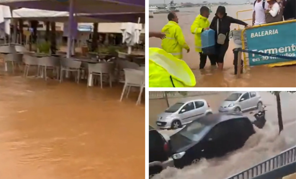 (Видео) Ураган ја потопи Ибица